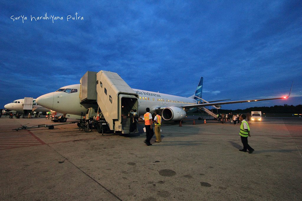 Pesawat Garuda Indonesia di Bandar Udara Sepinggan, Balikpapan