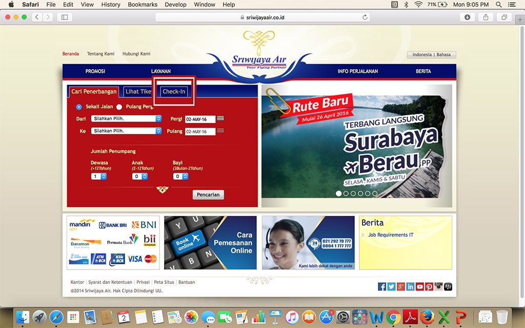 Website Sriwijaya Air