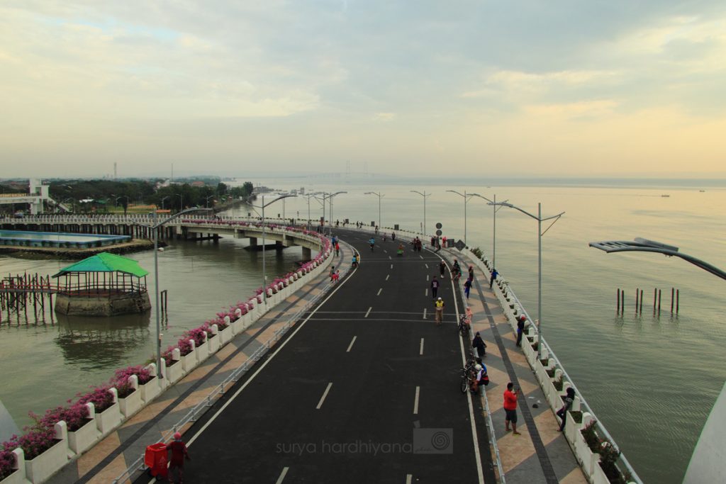 View Dari Observation Deck Jembatan Surabaya, Pantai Kenjeran
